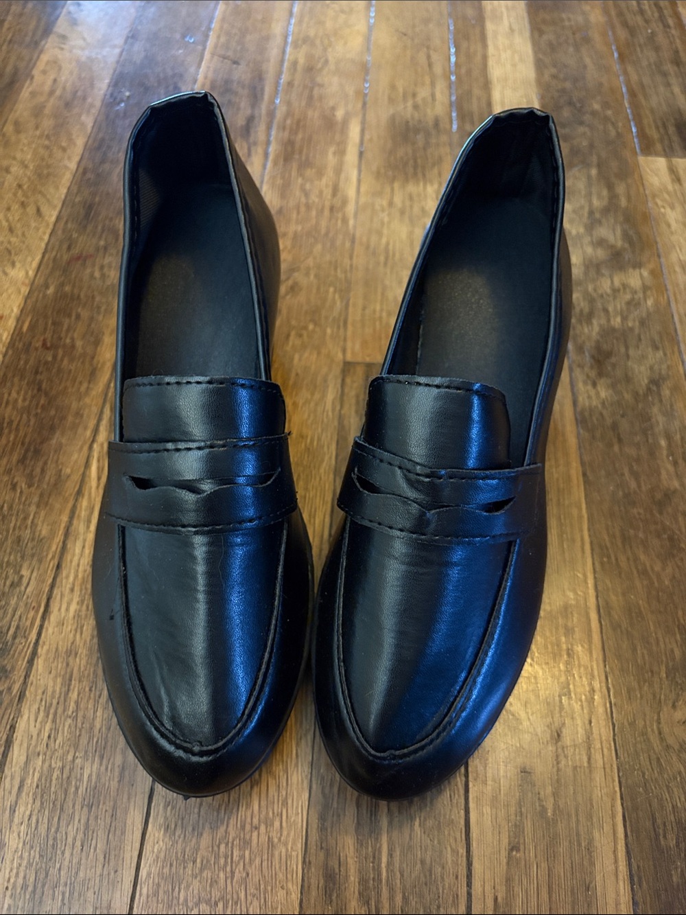 Classic Black Women’s Leather Penny Loafers